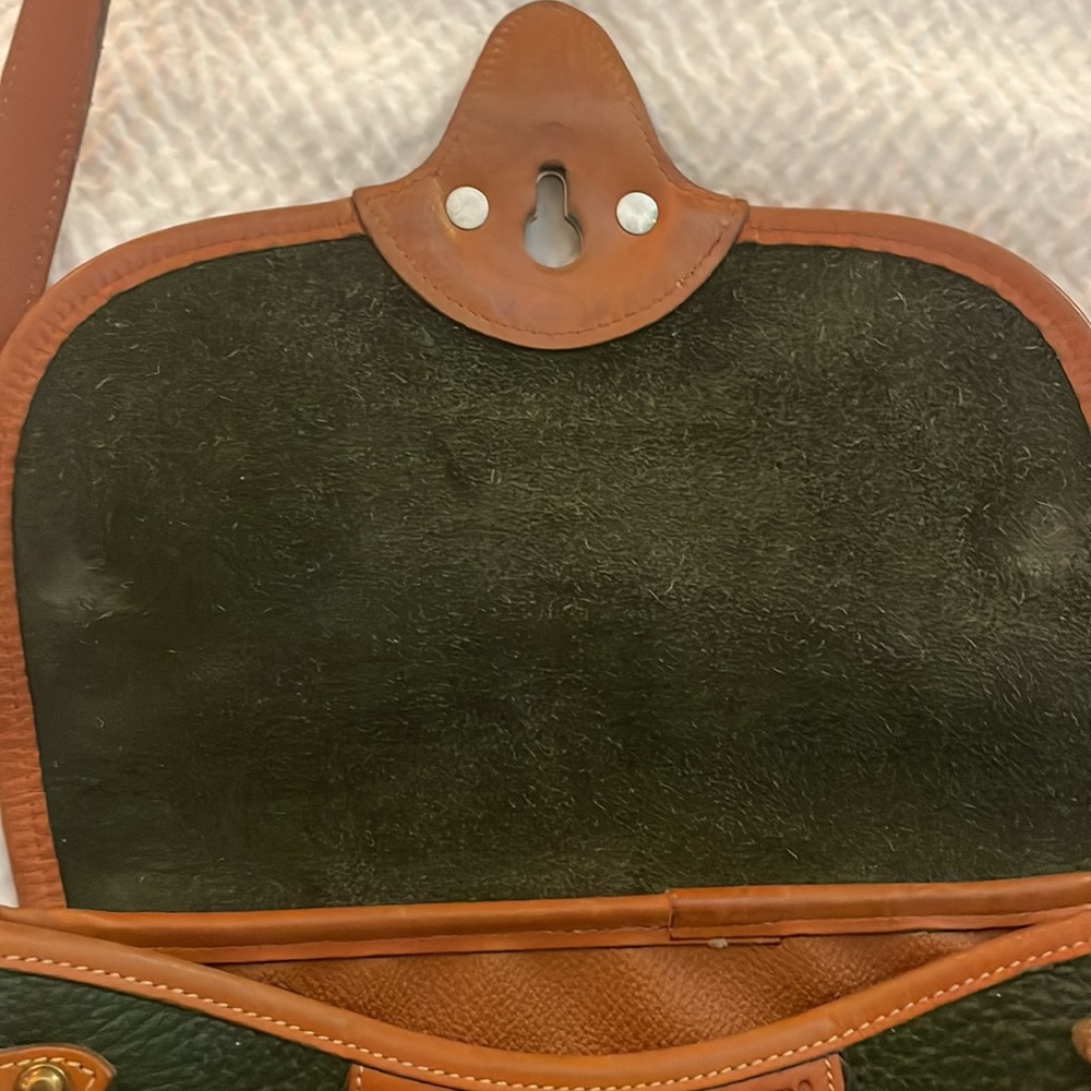 Dooney & Bourke Vintage Spectator Bag in Fir Green and Tan Leather - Picture 10 of 17